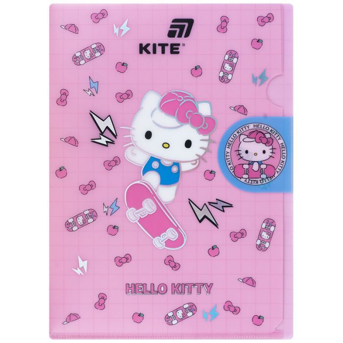 Папка - куточок Kite із клапаном A4 Hello Kitty- 4 (HK25-248-4)