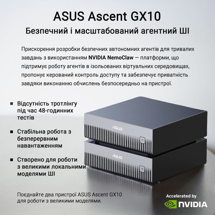 Комп'ютер ASUS Ascent GX10 GX10-GG0003BN / NVIDIA GB10, 128, 1TB, Wi-Fi7 (90MS0371-M00030) зображення 7