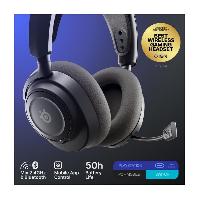 Наушники SteelSeries Arctis Nova 7P Gen 2 Wireless Black (61744) изображение 8