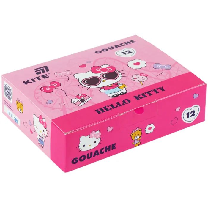 Гуашевые краски Kite Hello Kitty, 12 кольорів 20 мл (HK26-063)