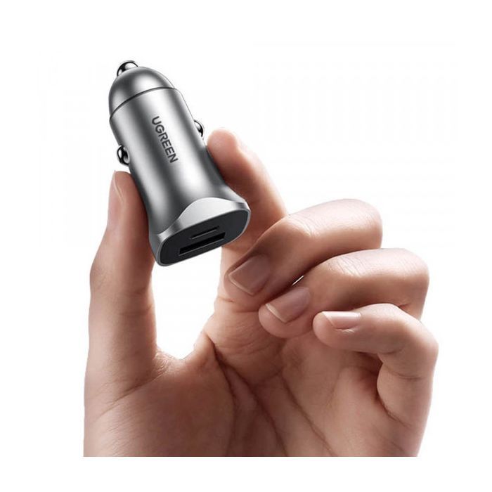 Зарядное устройство Ugreen 1xUSB-C + 1xUSB 30W car adapter CD130 black (40858) изображение 6