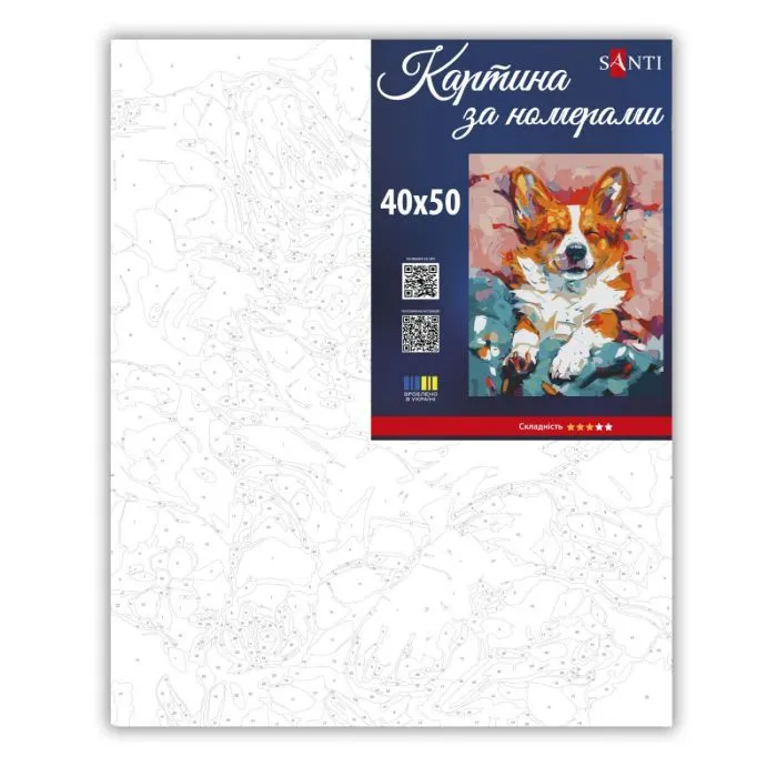 Картина по номерам Santi Улюблений коргі 40х50 см (955747) изображение 2