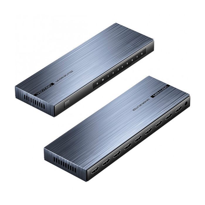 Спліттер Vention HDMI 1.4 UHD 4K 30Hz 3D, HDCP 1x8 ports (AKQB0-EU)