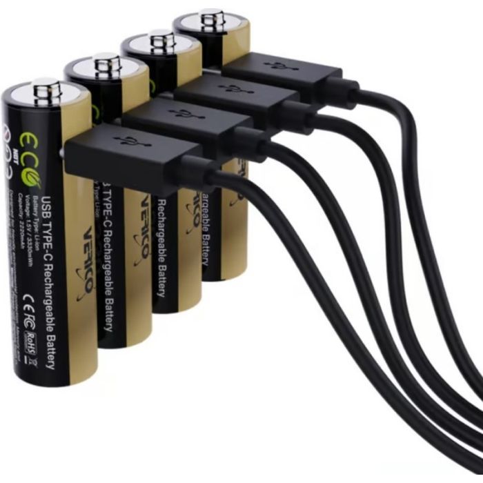 Акумулятор Verico AA USB Type-C 2220mAh/3330mWh-1.5V Li-ion 4шт./уп. (Loop Energy PRO) (1UDBT-A6WEAC-NN) зображення 5