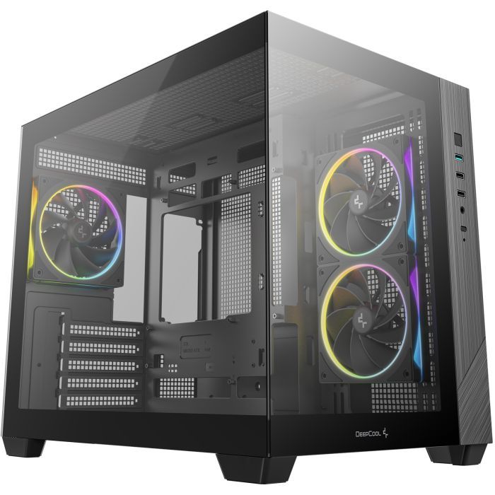 Корпус для ПК Deepcool CG330 3F Black (R-CG330-BKNGM3-G)