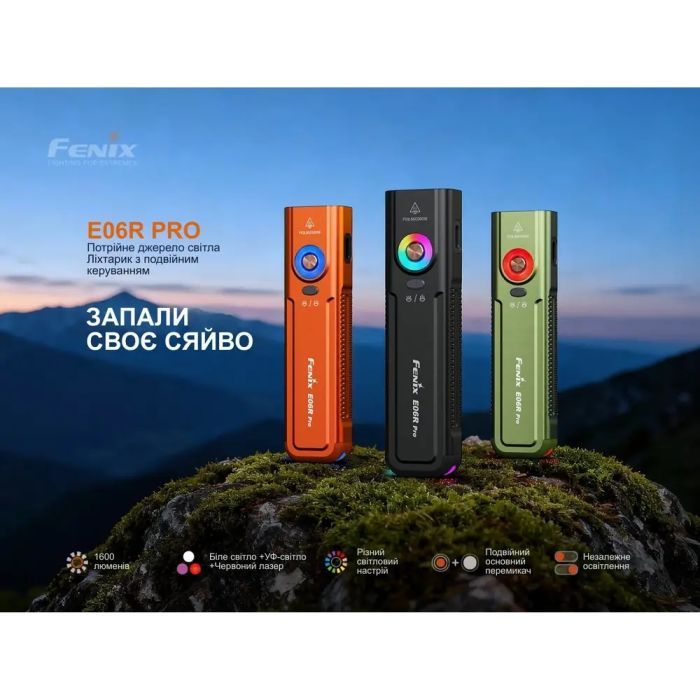 Ліхтар Fenix E06R PRO, зелений (E06RPROG) зображення 10