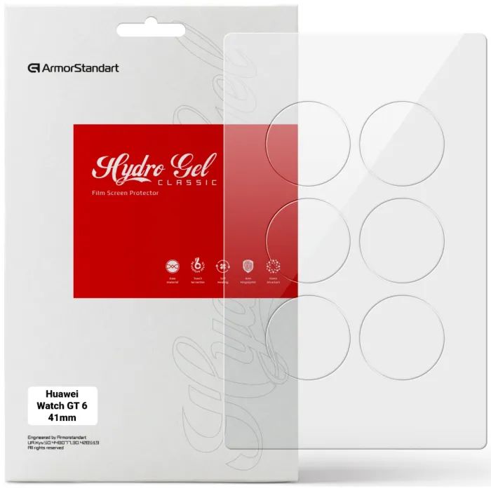 Плівка захисна Armorstandart hydrogel Huawei Watch GT 6 41mm 6 pcs (ARM90852)