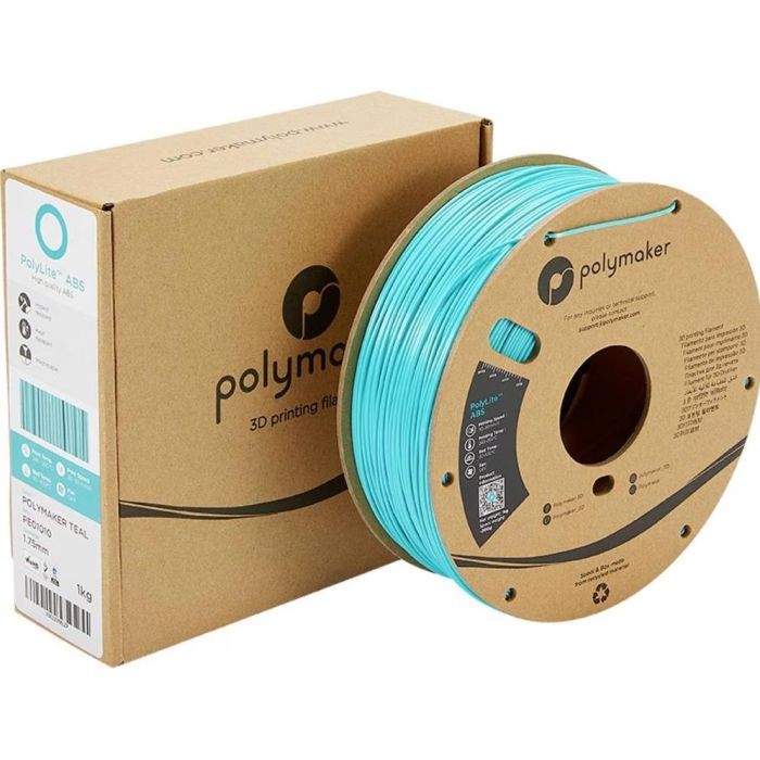 Пластик для 3D-принтера Polymaker ABS POLYLITE 1,75mm 1kg TEAL (PE01010) изображение 4