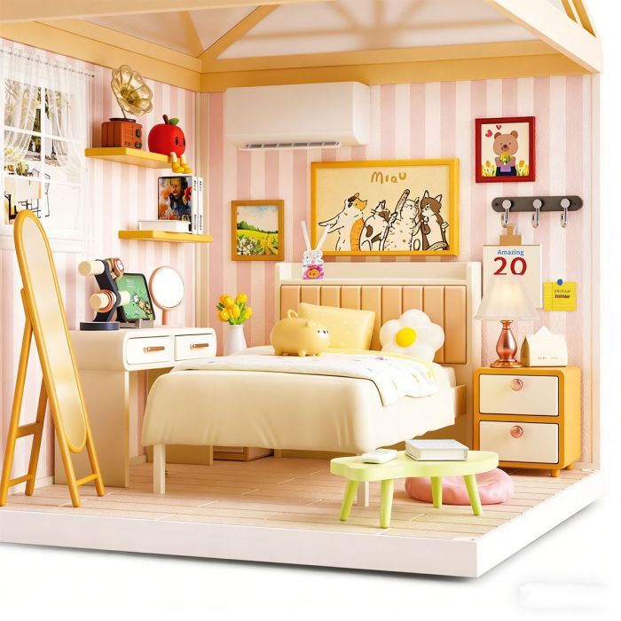 Конструктор Mini House румбокс серии Интерьер – Спальня (свет) (8004) изображение 4