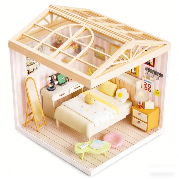 Конструктор Mini House румбокс серии Интерьер – Спальня (свет) (8004) изображение 6