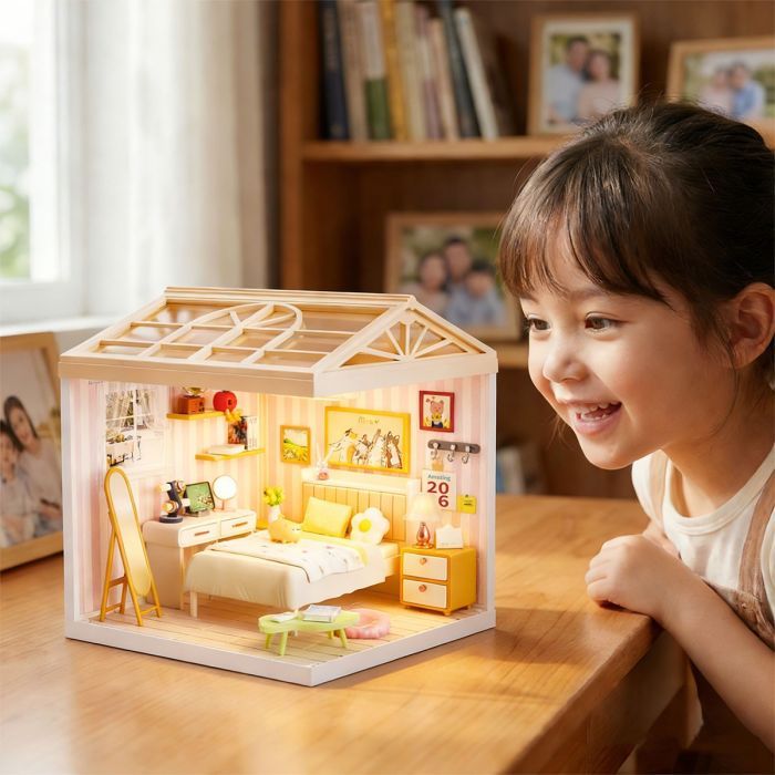 Конструктор Mini House румбокс серии Интерьер – Спальня (свет) (8004) изображение 9