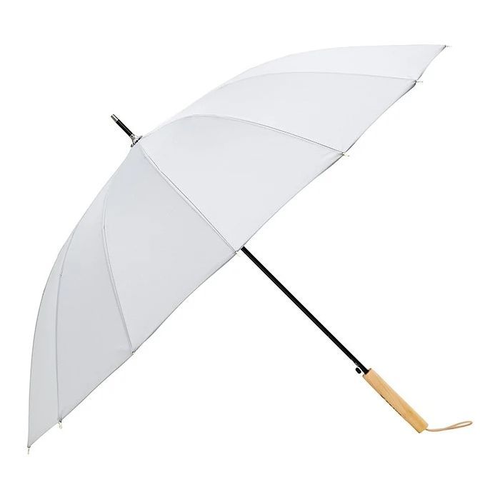 Зонт Krago тростина, 16 спиць з дерев''яною ручкою сіра (umb-7-003)