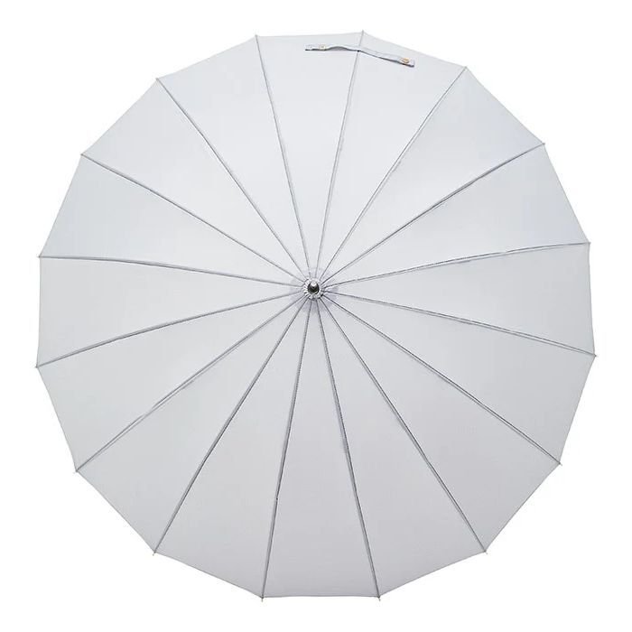 Зонт Krago тростина, 16 спиць з дерев''яною ручкою сіра (umb-7-003) изображение 2