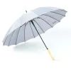 Зонт Krago тростина, 16 спиць з дерев''яною ручкою сіра (umb-7-003) изображение 3
