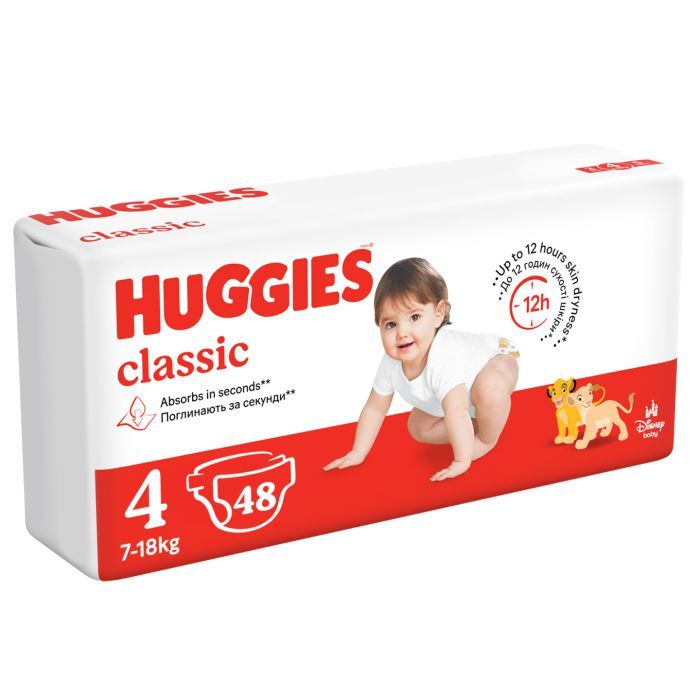 Подгузники Huggies Huggies Classic 4 (7-18 кг) Jumbo 48 шт (5029053586335) изображение 2