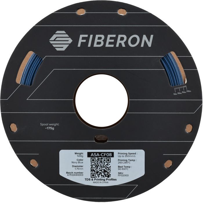 Пластик для 3D-принтера Polymaker ASA-CF08 Fiberon 1,75mm 0,5kg Navy Blue (FF02003) зображення 2