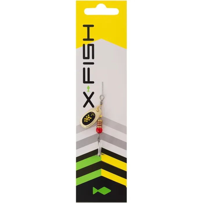 Блесна X-Fish Spike 2.5g 1 Gold black lime (1917.06.32) изображение 2