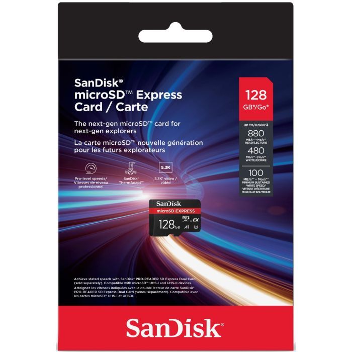 Карта памяти SanDisk 128GB microSDXC class 10 UHS-I U3 A1 Express (SDSQXFN-128G-GN4NN) изображение 2