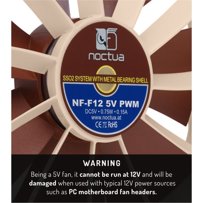 Кулер до корпусу Noctua NF-F12 5V PWM зображення 8