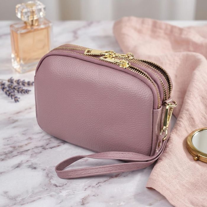 Сумка Vintage Из натуральной кожи Пурпурная (22891) изображение 5