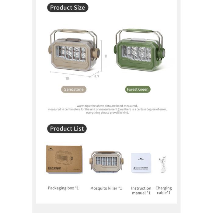 Фонарь Naturehike Антимоскітний CNK2550ZM013, оливковий (6977465867698) изображение 3