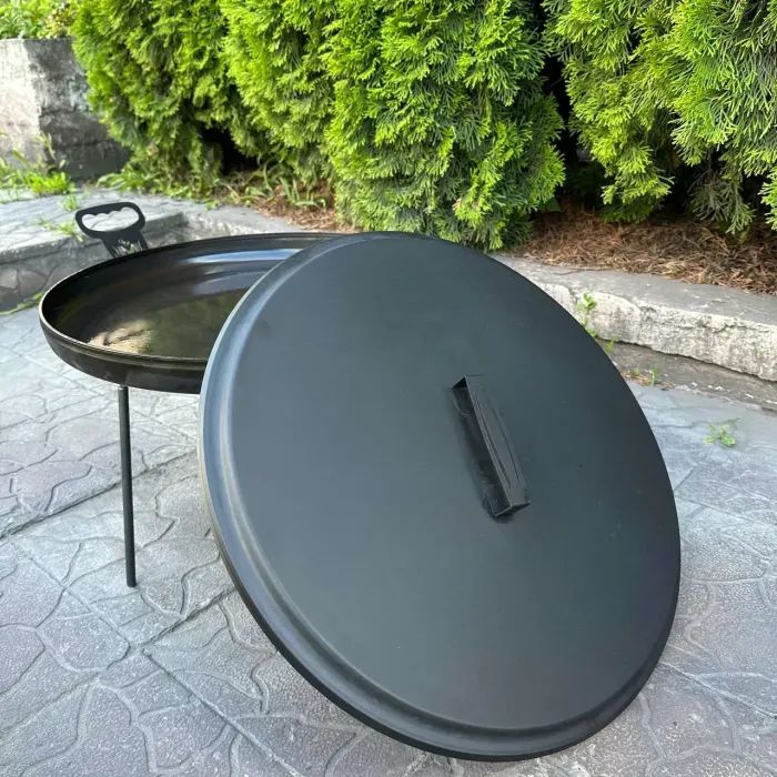 Сковорода с диска Metalzavod Фрея 50см з кришкою (SDR-50K) изображение 3