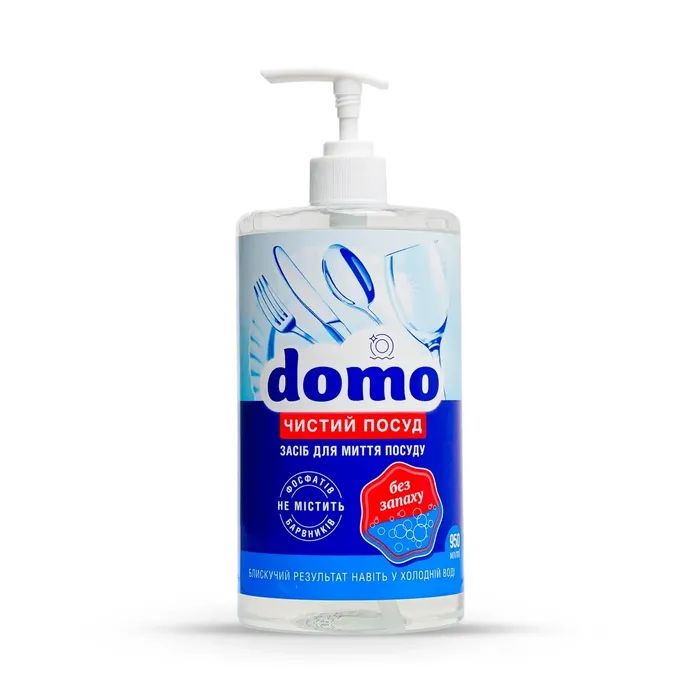 Средство для ручного мытья посуды Domo Без аромата 950 мл (4820269320055)