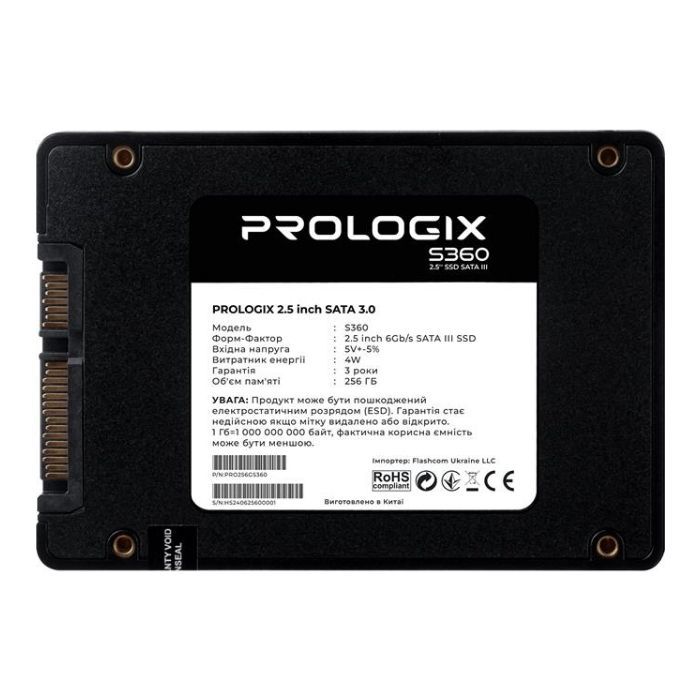 Накопитель SSD 2.5" 256GB S360 Prologix (PRO256GS360) изображение 2