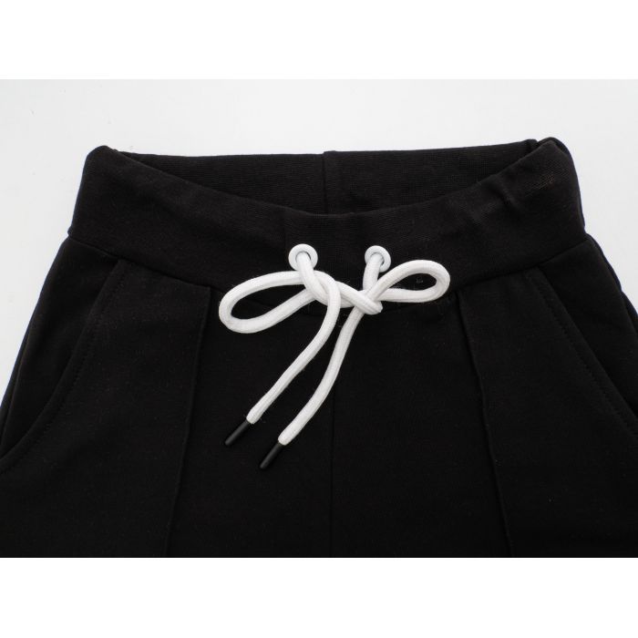 Штаны детские A-Yugi спортивные на манжетах (7084-140G-black) изображение 5