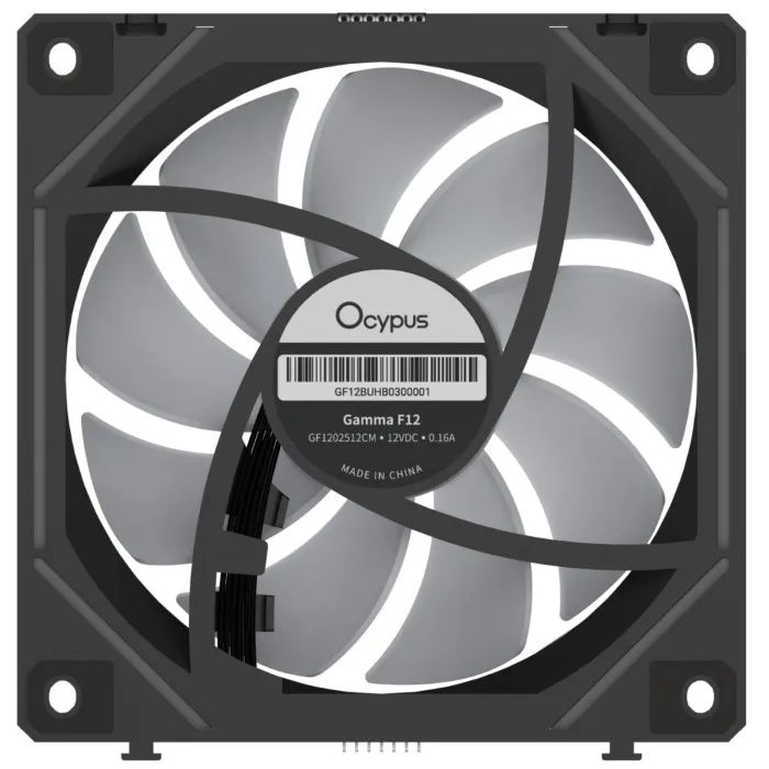 Кулер до корпусу OCYPUS GAMMA F12 UNI ARGB чорний (GAMMA-F12-BK1AM00U-GL) зображення 5