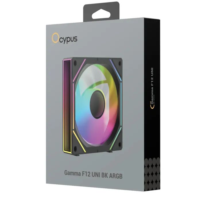 Кулер до корпусу OCYPUS GAMMA F12 UNI ARGB чорний (GAMMA-F12-BK1AM00U-GL) зображення 8