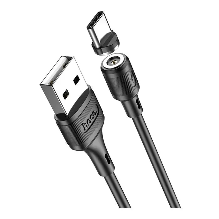 Дата кабель USB 2.0 AM to USB-C 1.0m 3A magnetic X52 black HOCO (6931474735546) изображение 2