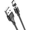 Дата кабель USB 2.0 AM to USB-C 1.0m 3A magnetic X52 black HOCO (6931474735546) изображение 2