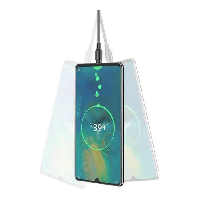 Дата кабель USB 2.0 AM to USB-C 1.0m 3A magnetic X52 black HOCO (6931474735546) изображение 5