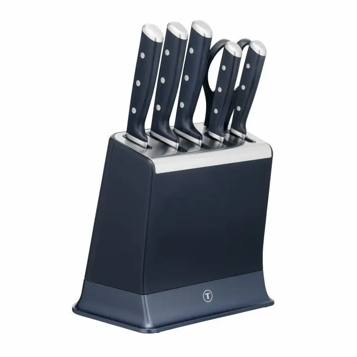 Набор ножей Tefal EverSharp Pro з блоком 6 предметів синій (K297S744)