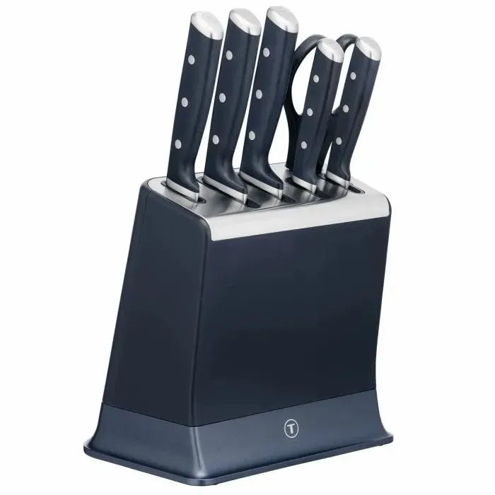 Набор ножей Tefal EverSharp Pro з блоком 6 предметів синій (K297S744)