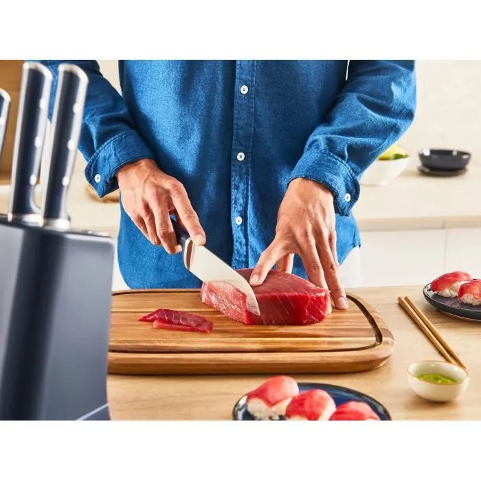 Набор ножей Tefal EverSharp Pro з блоком 6 предметів синій (K297S744) изображение 20