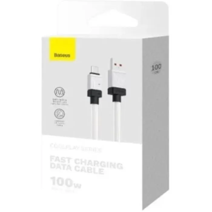 Дата кабель USB AM to USB-C 1.0m 100W white Baseus (CAKW000602) изображение 7