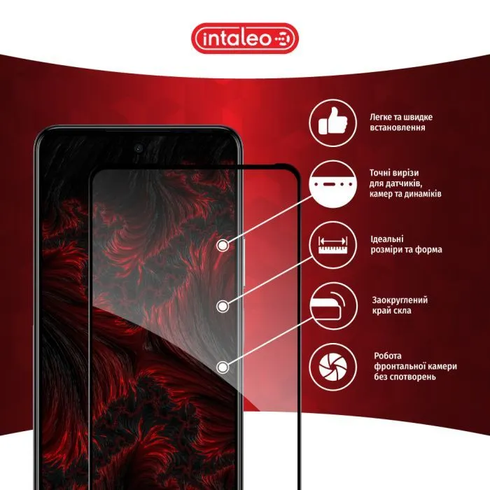 Скло захисне Intaleo Full Glue Tecno Spark 20 Pro Black (1283126592379) зображення 3