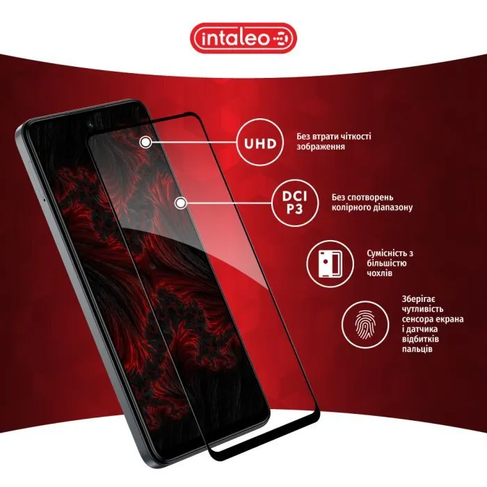 Скло захисне Intaleo Full Glue Tecno Spark 20 Pro Black (1283126592379) зображення 4