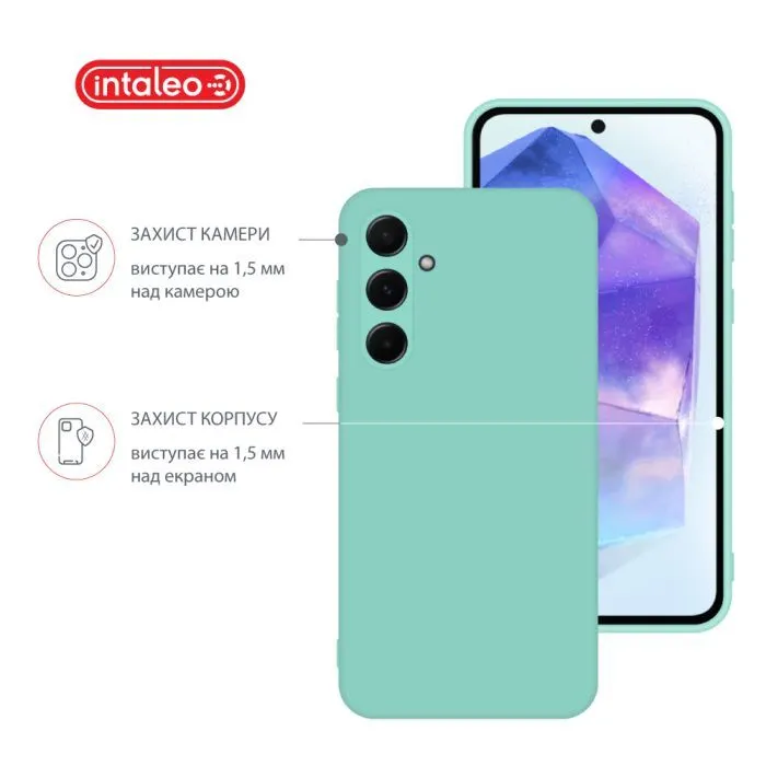 Чохол до мобільного телефона Intaleo Silicone Samsung Galaxy A55 Light Blue (1283126600272) зображення 3