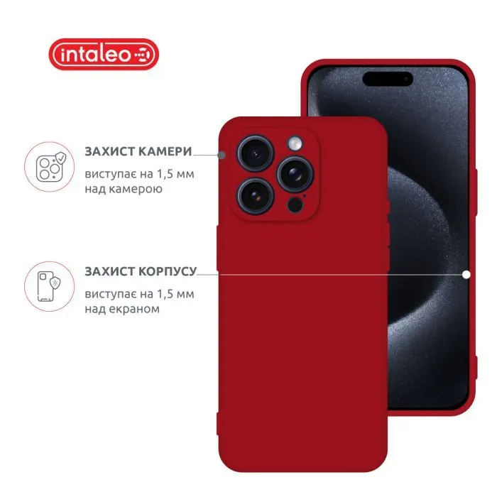Чохол до мобільного телефона Intaleo SoftShell Apple iPhone 16 Pro Max Red (1283126609343) зображення 3