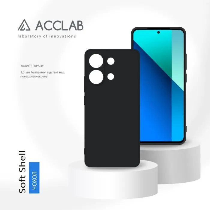 Чохол до мобільного телефона ACCLAB SoftShell Xiaomi Redmi Note 13 4G Black (1283126592157) зображення 4