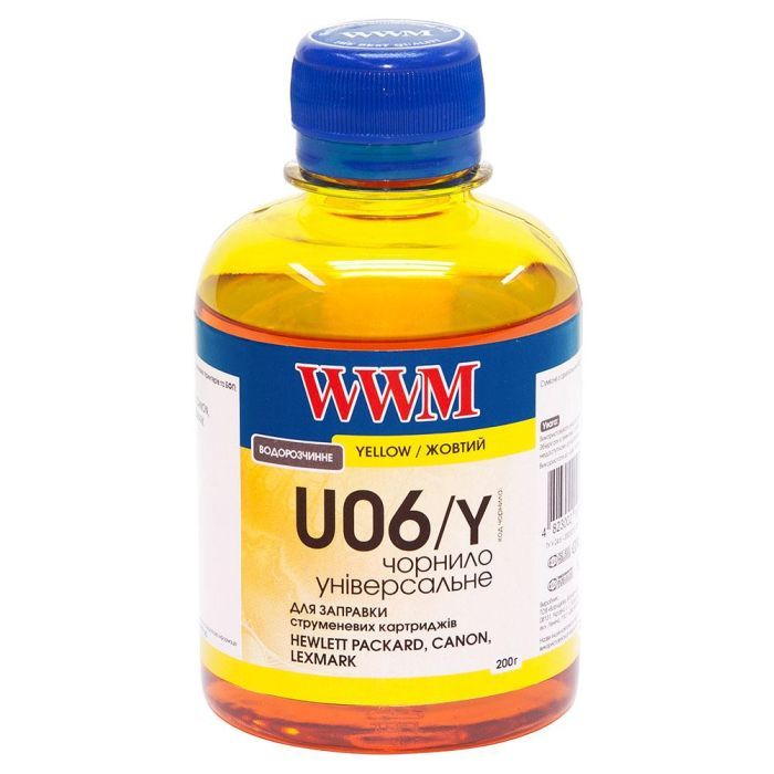 Чернила WWM Universal Canon/HP/Lexmark/Xerox Yellow (U06/Y)