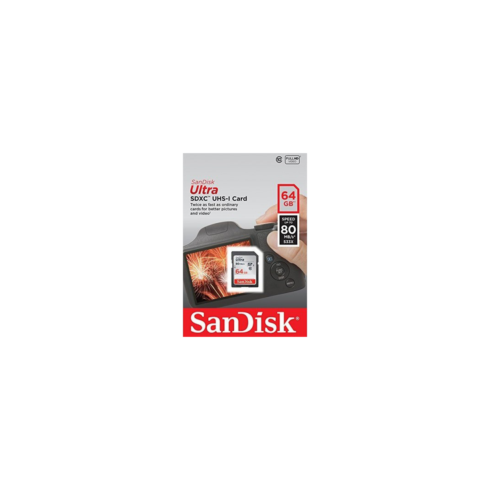 Карта памяти SanDisk 64GB SDXC Class 10 UHS-I (SDSDUNC-064G-GN6IN) изображение 4