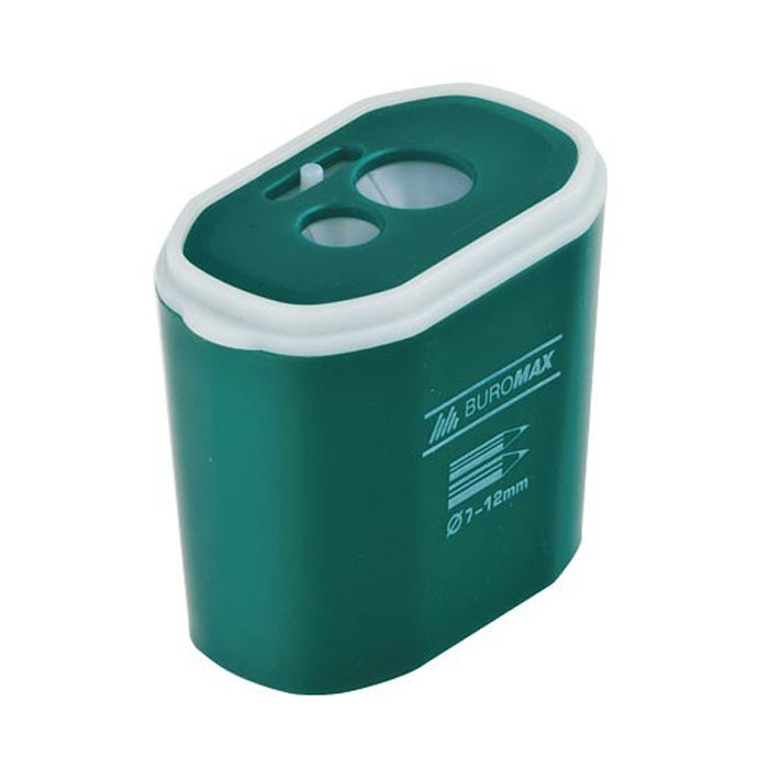 Точилка Buromax with a container, large, double, plastic (BM.4776) изображение 2