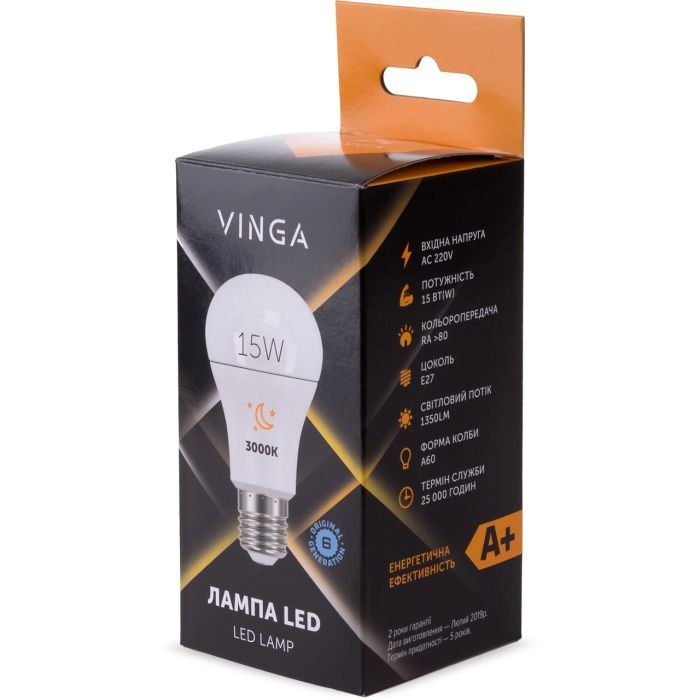 Лампочка Vinga VL-A60E27-153L зображення 4