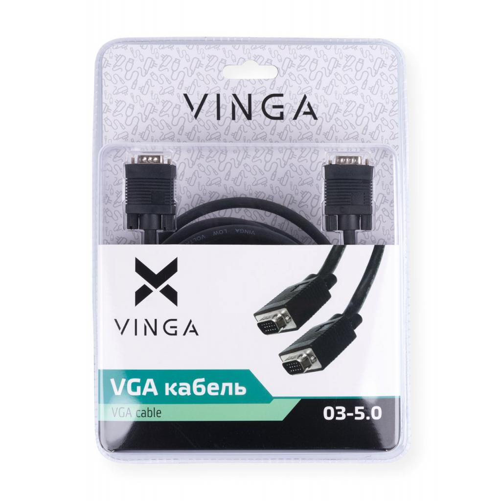 Кабель мультимедійний VGA 5.0m Vinga (VGA03-5.0) зображення 4