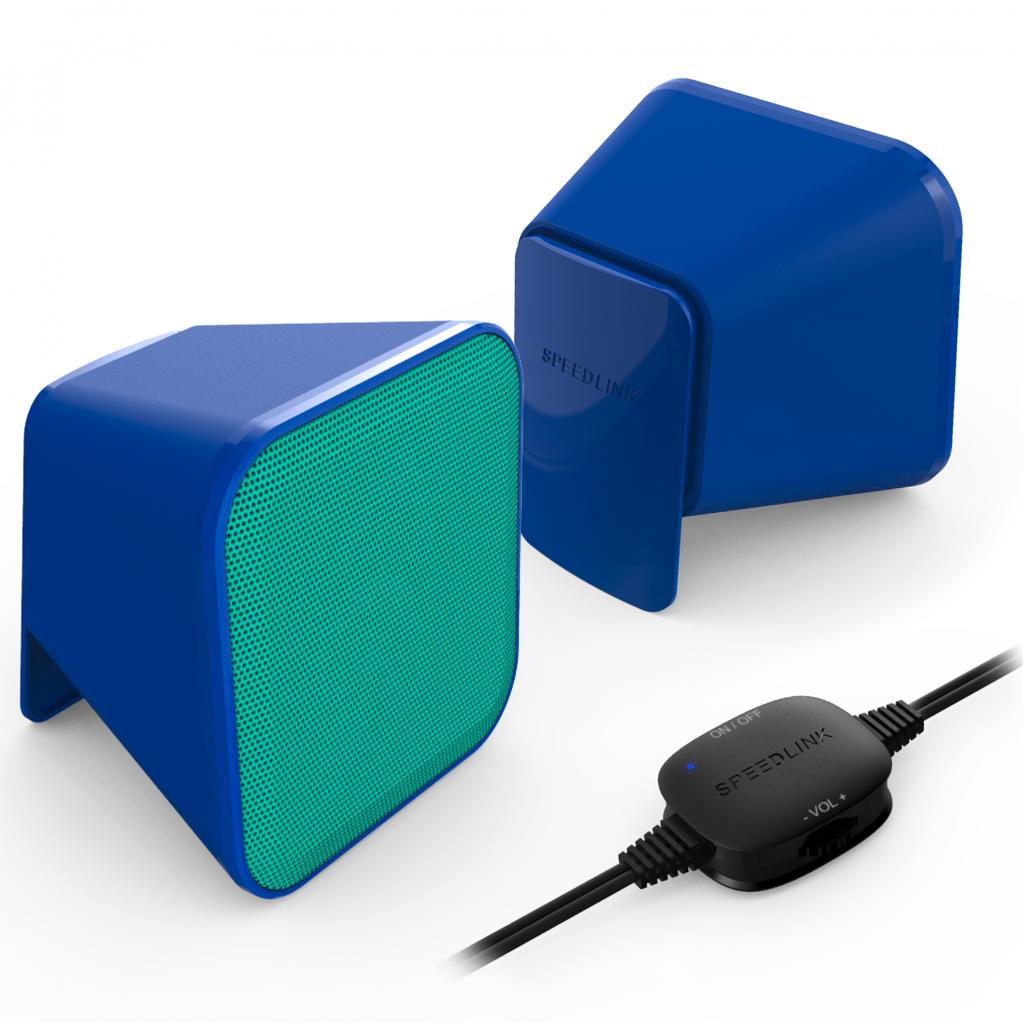 Акустическая система Speedlink SNAPPY Stereo Speakers, blue-turquoise (SL-810002-BETE) изображение 2