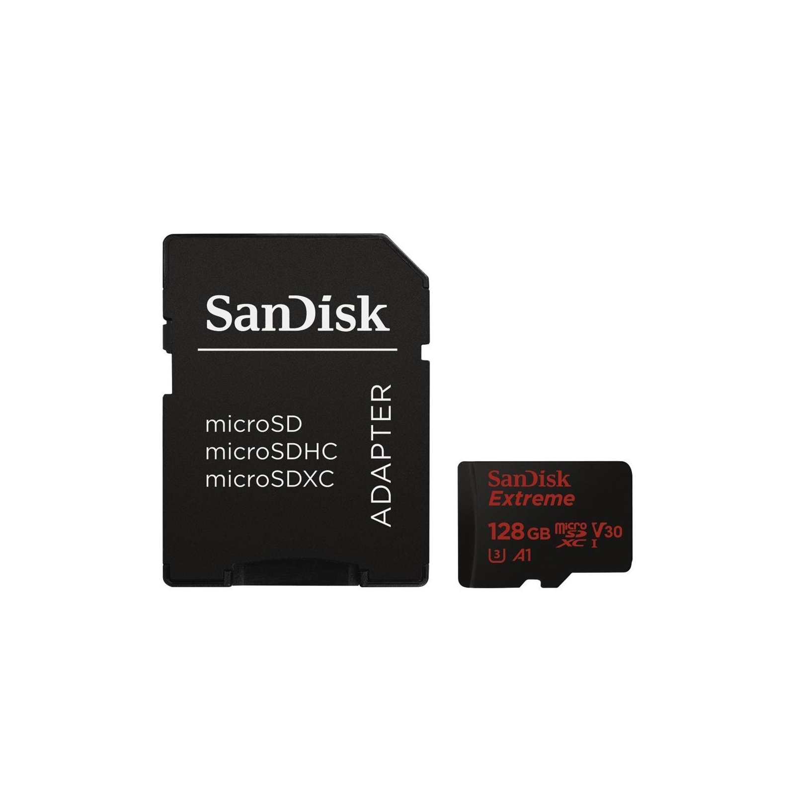 Карта памяти SanDisk 128GB microSD class 10 A1 V30 UHS-I U3 Extreme Action (SDSQXAF-128G-GN6AA)
